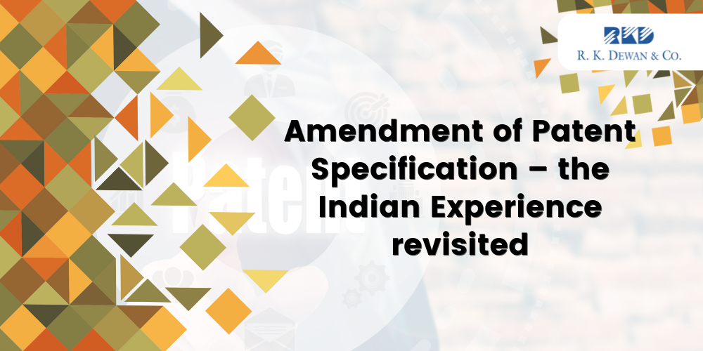 Amendment of Patent Specification