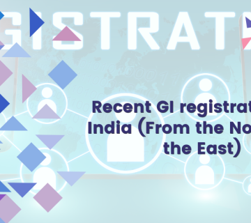 Map of North and East India highlighting newly registered GI products